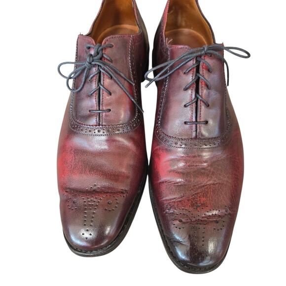 ALLEN EDMONDS Cornwallis Men Leather Brown Adelaide Oxford Brogue Shoes US 13 D